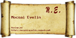 Mocsai Evelin névjegykártya