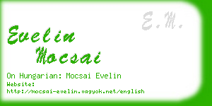 evelin mocsai business card